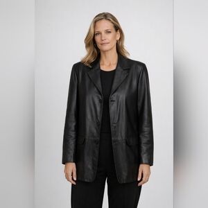 Danier Black Lightweight Leather Jacket